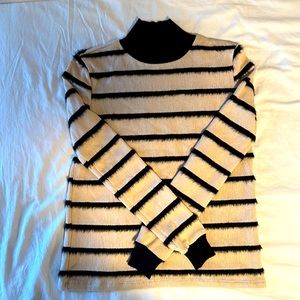 Zara Sweater - Light Tan with Black stripes